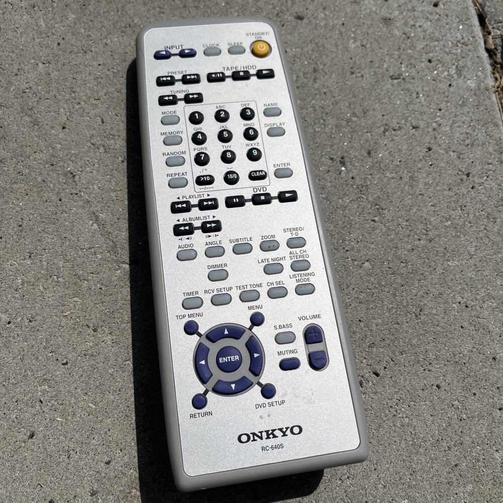 Onkyo RC-640S DVD/Audio/Video Receiver Remote Control OEM Original TESTED